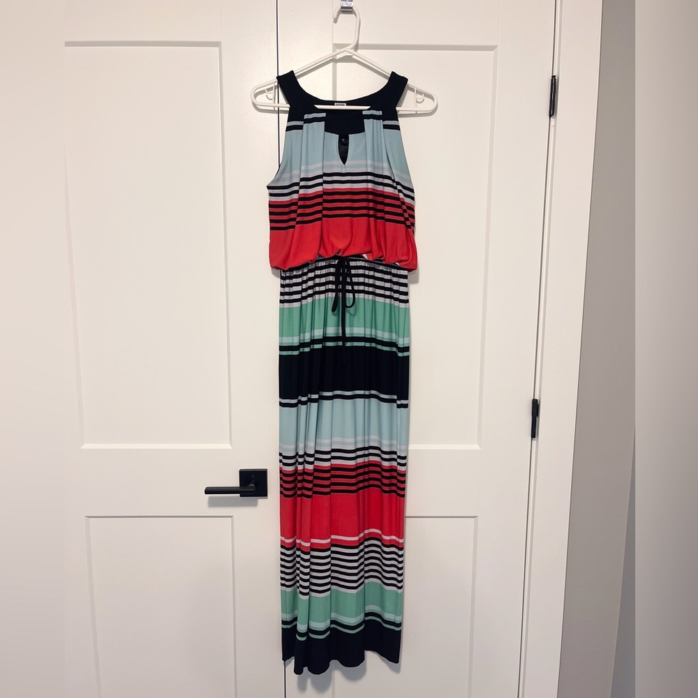 ENFOCUS STUDIO Sleeveless Striped Maxi Dress